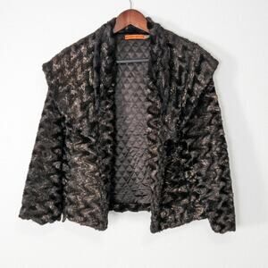 Alice + Olivia Women’s Jacket Faux Fur Mobwife Luxe Texture Bold Luxury Sz XS